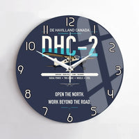 Thumbnail for DHC-2 Beaver Mk I design on navy blue no frame wall clock