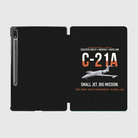 Thumbnail for C-21A Learjet Small Jet Big Mission design on black samsung tablet tablet case