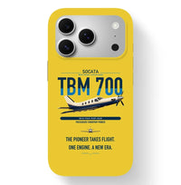 Thumbnail for Socata TBM 700 design on yellow magsafe iphone case, for iPhone 17 Pro