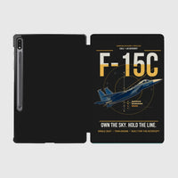 Thumbnail for F-15C Eagle design on black samsung tablet tablet case