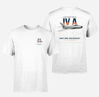 Thumbnail for Dassault Mystère IV A design on white t-shirt, double-side print