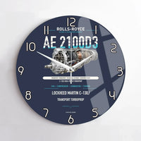 Thumbnail for AE 2100D3 design on navy blue no frame wall clock