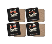 Thumbnail for A-4E Skyhawk design on black 4 pieces set coaster