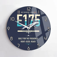 Thumbnail for Embraer E175 design on navy blue no frame wall clock