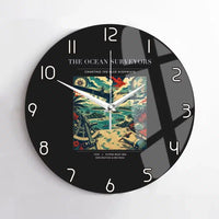 Thumbnail for VINTAGE G4064 - The Ocean Surveyors - Designed Wall Clocks design on black no-frame