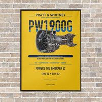 Thumbnail for PW1900G vertical canvas print - framed - yellow background