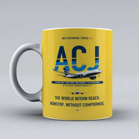 Thumbnail for ACJ330neo Mug design on yellow airbus