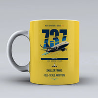 Thumbnail for Boeing 737 MAX 7 double-side print on yellow ceramic mug