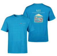 Thumbnail for Sitka Rocky Gutierrez Airport (SIT) design printed on turquoise double-side t-shirt