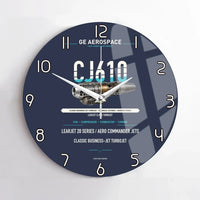 Thumbnail for CJ610 design on navy blue no frame wall clock