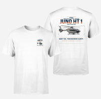 Thumbnail for Airbus H135 Juno HT1 design on white t-shirt, double-side print