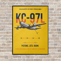 Thumbnail for KC-97L STRATOFREIGHTER vertical canvas print - framed - yellow background