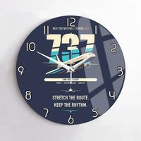 Thumbnail for Boeing 737-400 Classic design on navy blue no frame wall clock