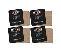 Thumbnail for MD Helicopters MD 500E design on black 4 pieces set coaster
