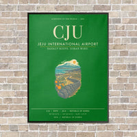 Thumbnail for Jeju International Airport CJU - Canvas Framed - Green