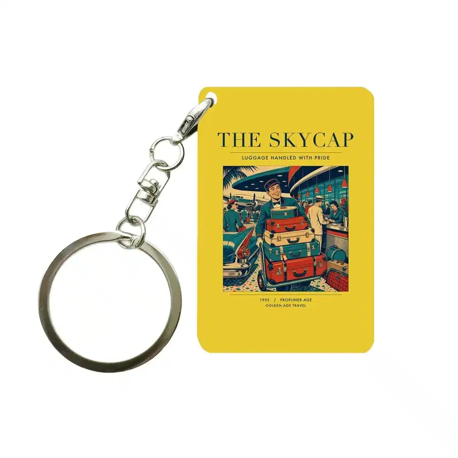 VINTAGE G4101 - The Skycap - Designed Key Chain design on yellow
