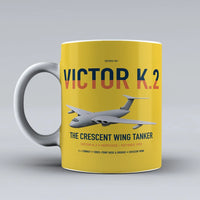 Thumbnail for Handley Page Victor K.2 design on yellow ceramic mug, double-side print
