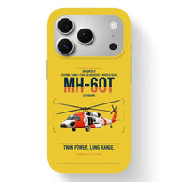 Thumbnail for Sikorsky MH-60T Jayhawk design on yellow magsafe iphone case, for iPhone 17 Pro