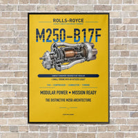 Thumbnail for M250-B17F vertical canvas print - framed - yellow background