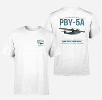 Thumbnail for PBY-5A Catalina design on white double-side t-shirt, double-side print