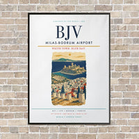 Thumbnail for Milas-Bodrum Airport BJV - Canvas Framed - White