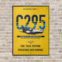 Thumbnail for Airbus C295 Armed ISR vertical canvas print - framed - yellow background
