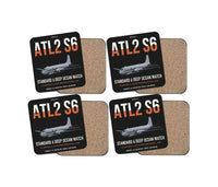 Thumbnail for Atlantique 2 Standard 6 design on black 4 pieces set coaster