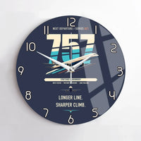 Thumbnail for Boeing 757-300 design on navy blue no frame wall clock