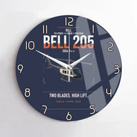 Thumbnail for Bell 205A-1++ design on navy blue no frame wall clock