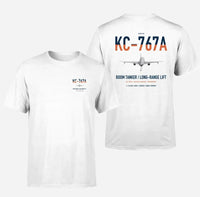 Thumbnail for Boeing KC-767A design on white double-side t-shirt, double-side print