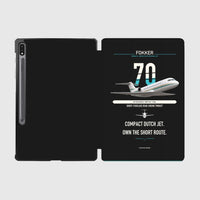 Thumbnail for Fokker 70 design on black samsung tablet tablet case