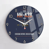 Thumbnail for Kaman HH-43B Huskie design on navy blue no frame wall clock