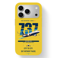 Thumbnail for Boeing 737 MAX 8 design on yellow magsafe iphone case