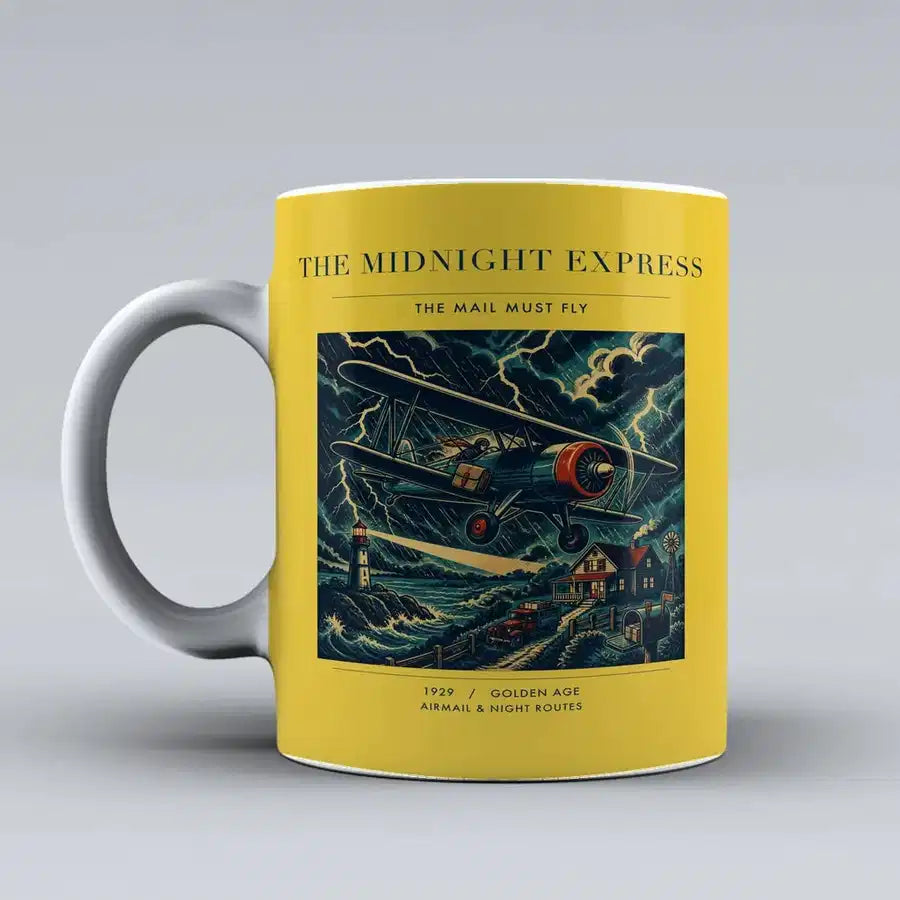VINTAGE G4033 - The Midnight Express - Ceramic Mug design on yellow