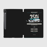 Thumbnail for Beechcraft King Air 350i design on black samsung tablet tablet case