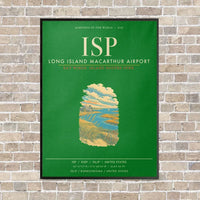 Thumbnail for Long Island MacArthur Airport ISP - Canvas Framed - Green