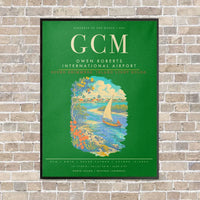 Thumbnail for Owen Roberts International Airport GCM - Canvas Framed - Green