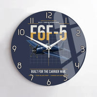 Thumbnail for F6F-5 Hellcat design on navy blue no frame wall clock