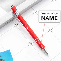 Thumbnail for Airbus A350 Silhouette touch pen - red with name