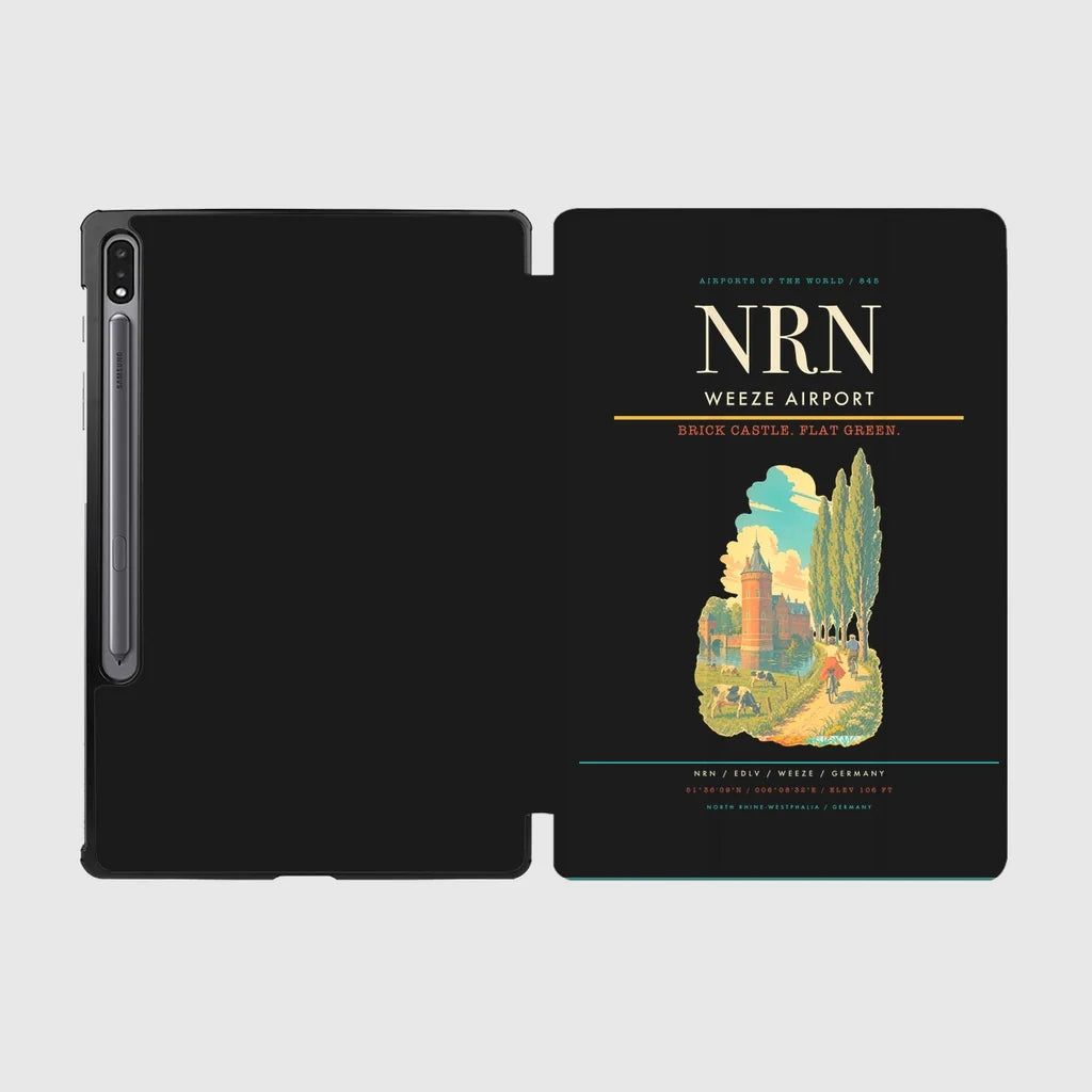 Weeze Airport (NRN) design on black samsung tablet tablet case