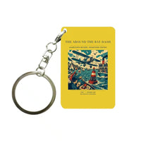 Thumbnail for VINTAGE G4299 - The Around The Bay Dash - Designed Key Chain design on yellow