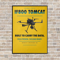 Thumbnail for Inspired Flight IF800 Tomcat vertical canvas print - framed - yellow background