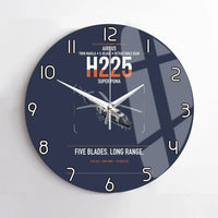 Thumbnail for Airbus H225 design on navy blue no frame wall clock