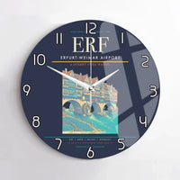 Thumbnail for Erfurt-Weimar Airport (ERF) design on navy blue no frame wall clock