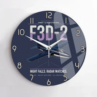 Thumbnail for F3D-2 Skyknight design on navy blue no frame wall clock