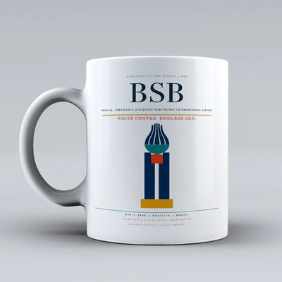 Brasilia - Presidente Juscelino Kubitschek International Airport BSB Mug - White