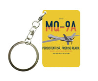 Thumbnail for MQ-9A Reaper design on yellow designed key chain, double-side print