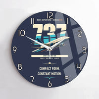 Thumbnail for Boeing 737-700 NG design on navy blue no frame wall clock