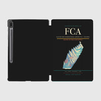 Thumbnail for Glacier Park International Airport (FCA) design on black samsung tablet tablet case
