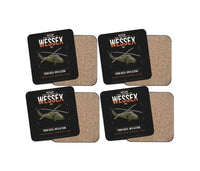 Thumbnail for Westland Wessex HU5 design on black 4 pieces set coaster